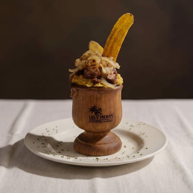 Mofongo w/ Masitas de Puerco al Ajillo.